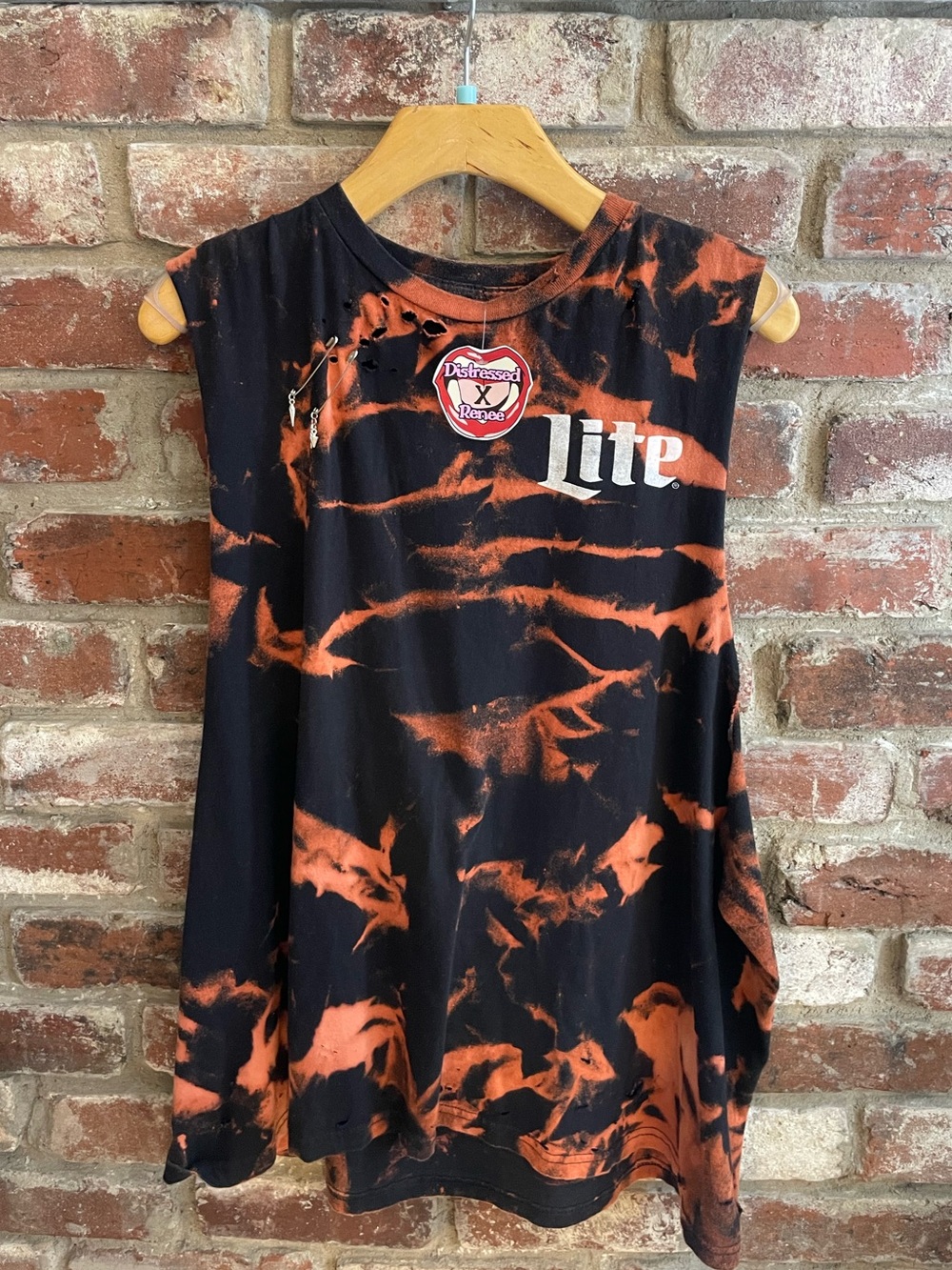 Miller Lite Bleaching Dye Muscle Tee